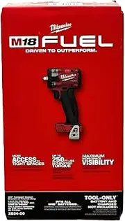 [Milwaukee] FUEL 2854-20 3/8 Brushless Cordless Impact Wrench Volt (Bare Tool Only), Red
