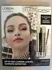 L'Oreal Paris Telescopic Mascara 2 pk + Infallible Eyeliner BLACKEST BLACK NEW