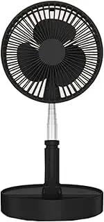 zolyet Desktop Fan Floor Fan Height Adjustable Foldable 4 Modes 180 Degree Rotatable for Home Office Daily Using Black Black