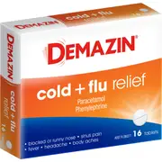 Demazin Cold & Flu Relief Tablets 16 pack