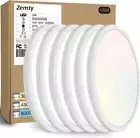 Paquete de 6 luces LED de techo empotradas de 12 pulgadas, 28 W, 3200 lm