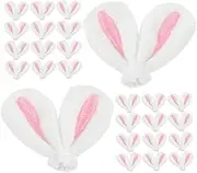 INOOMP 50pcs Easter Bunny Ears: Plush Furry Rabbit Ears Ornaments Plush Animal DIY Headband Hair Clips Accessories Clothing Hats Costume
