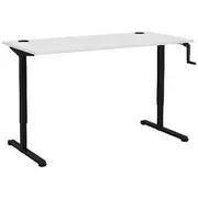Matrix Manual Height Adjustable 1500mm Desk Black/White