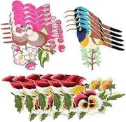 BELLIFFY 15Pcs Bird Embroidered Patches for Clothing Repair and Decoration Stylish Cloth Patches for Bags and Apparel Durable and Skin Friendly DIY Appliques