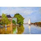 Claude Monet, Houses on the Achterzaan, 1871, Canvas Print, 20" x 30" + Border