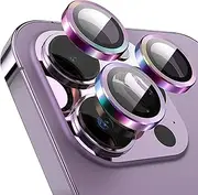 Suoman Camera Lens Protector Compatible for iPhone 14 Pro 6.1 inch / 14 Pro Max 6.7 inch,Metal Texture Style for iPhone 14 Pro/iPhone 14 Pro Max Camera Cover Tempered Glass [Metal CD Lines] -Color