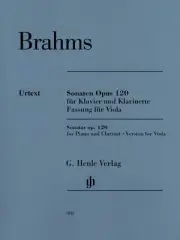 Brahms Clarinet Sonata Op 120 No 1-2 Viola Version Sheet Music Henle Urtext Book