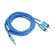 3.5mm to 2RCA Adapter Cord Stereo AUX Cable Line for Smartphones, MP3, Tablets, Speaker, Subwoofer, Home Theaters 5m