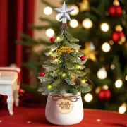 Tabletop Artificial Christmas Tree Small Xmas Tree Mini Faux Pine Tree Decora...