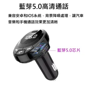 車用藍牙播放器 PD18W 急速充電CF-1 車用免持藍牙 可通話 車載雙USB車充 播音樂 藍芽/SD卡/隨身碟播放