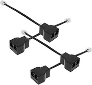 JOINPAYA Portable 6p4c to Rj11 Telephone Splitter Detachable Rj14 Cable Adapter