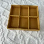 Wooden Grid Dinner, Snack, Storage Tray, Organizer Platter, Mens Key Organizer