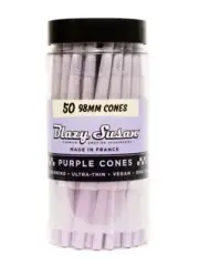 Blazy Susan 98 mm Purple Cone Rolling Paper 50 Cones Pre Rolled with Filter