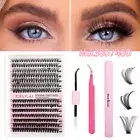 DIY Eyelash Extension Kit with 280Pcs Lash Clusters Bond and Seal Eyelash Glue