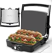 Baker's Friend Panini Press Electric Griddle, Panini Grill Press Sandwich Maker Press, Grilled Cheese Maker, Sandwichera Electrical, Browning Control, Non-stick, 4 slice toaster, Australian Plug