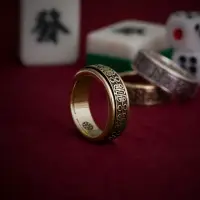 在飛比找momo購物網優惠-【Jaunty King】JK銀飾 無限發財 黃銅 戒指(黃