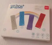 NEW Baby Teether Chew Toy Purple Silicone TV Remote Control Shaped with Strap
