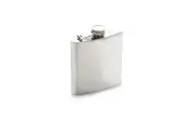 BarCraft Polished Stainless Steel 170ml Hip Flask Alcohol Beverage Container SLV