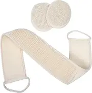 Baluue Dual-sided Exfoliating Bathing Gloves Long Towel Back Scrubber Skin Exfoliating Towel Body Scrubber Shower