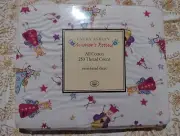 Laura Ashley Fun Fairies Pink Twin Fitted Sheet All Cotton 250 Thread Count