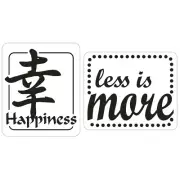 Stamp Background Soap Mould Happiness And less Is More
