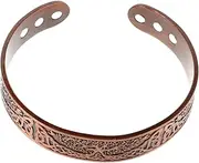 Copper Magnetic Bracelet for Men Retro Open Cuff Bangle with Unique Tree of Life Design Comfortable Body Care Accessory for Daily Wear Special Events Father Day Present