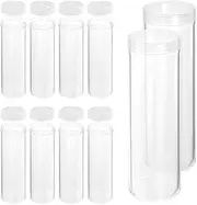 KICHOUSE 10pcs Coin Storage Tubes Coin Holders for Collectors Easy to Open with Lid for Half and