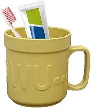 Bathroom Cup with Handle - 400ml Large Capacity Food Grade Tooth Brushing Cups | Teeth Care Products for Toothpastes, Combs, Toothbrushes, Facial Cleanser, Eyeglasses Pouxa