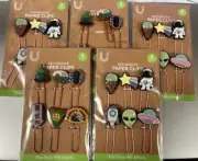 U Style Decorative Paper Clips, Space and Camping Themes, (5) 6 Packs