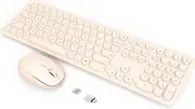 Wireless Keyboard Mouse Combo - 2.4Ghz Aesthetic Quiet Keyboard and Mouse Wirele