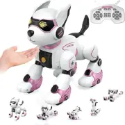 Interactive Programmable Smart Robot Dog Toy for Kids - Pink