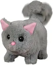 Byeaon A Real Robot Cat,Plush Cat Robot for Kids | Realistic Stuffed Pet Kitten Toy with Wagging Tail Nodding Movements for Kids Children Girls