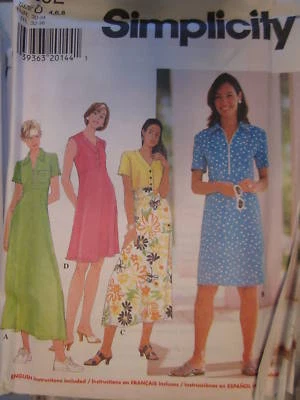 7592 Vintage Simplicity SEWING Pattern Misses Summer Empire Dress OOP SEW UNCUT