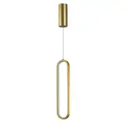 Vencha Oval LED Single Pendant Light - Gold (3000K)