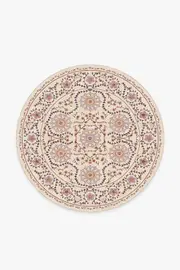 185' Round | Machine Washable Runner Rug | Kid & Pet Friendly | Indoor Rug | Suzani Purple Rug | Ruggable
