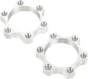 Mipcase 2pcs Bike Freewheel Threaded Hubs Disc Discs Brake Rotors 6h Adapter Secure Fit for Accessories