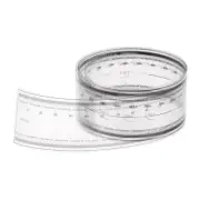 Film Ruler 120cm 0.1mm Scale PET with R Angle Width Lines Flexible Ruler