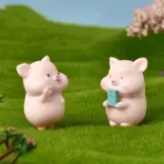 7pcs/set Cartoon Pig Animal Doll Toy Model Statue Figurine Ornament Miniatur* CR