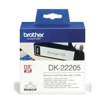 【OA補給站】含稅BROTHER DK-22205原廠連續標籤帶 ( 62MM 白底黑字 ) 耐久型紙質