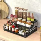 Storage Holder Cosmetic Bottle 3-tier Spice Rack Organizer with Design