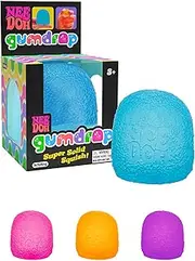 NeeDoh Gumdrop - Sensory Squishy Fidget Toy, Stress Relief, Soft & Stretchy, Translucent Texture, Returns to Shape, 4 Assorted Colours