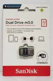 SanDisk - Ultra 32GB USB 3.0, Micro USB Flash Drive - Gray
