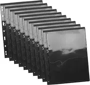 Cabilock 10pcs Stamp Album Stamp Collections Postcard Collecting Storage Postage Stamp Storage Sleeves Postage Collecting Supplies Stamp Holder Page Stamp Collecting Pages The Pet Black