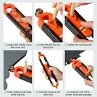 Precise Contour Gauge with Lock Profile Scribing Ruler Carpenter Measuring Tool