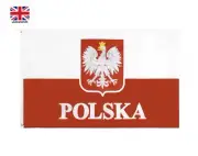 Giant 150cm x 90cm Flag Of Poland Polish Polska FAST & FREE UK POST