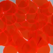 Teardrop Vinyl Shape 1.5" Orange Go Go Fluorescent Edge Glow