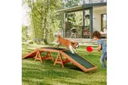 Dog Agility Ramp Toy Pet Obedience Training Equipment Obstacle Course Outdoor Play Walk Exercise Sports Wooden Arch Bridge