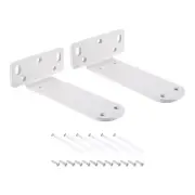 Shelf Brackets, 2Pcs 45x145mm Cold Rolled Steel Floating Shelves Bracket (White)