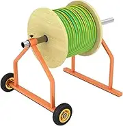 BEELUCK Wire Spool Rack, Portable Wire Dispenser for Efficient Cable Management, Orange Cable Caddy for up to 28" Diameter Spool (No Rod)