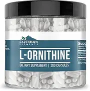 (200 Capsules) L-Ornithine HCl, Amino Acid, Protein Synthesis
